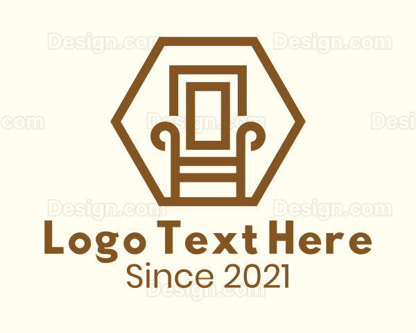 Wooden Armchair Furniture Logo