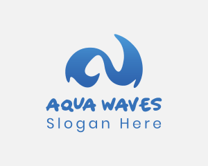 Abstract Blue Wave logo design