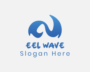 Abstract Blue Wave logo design