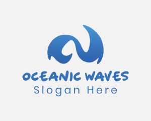 Abstract Blue Wave logo design