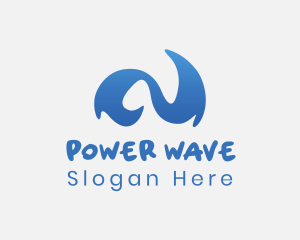 Abstract Blue Wave logo design