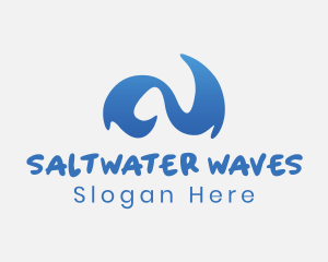 Abstract Blue Wave logo design