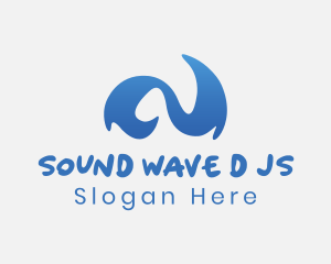 Abstract Blue Wave logo design