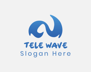 Abstract Blue Wave logo design