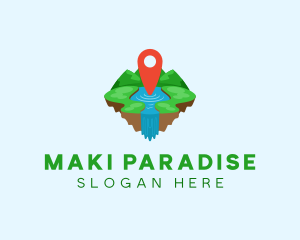 Tourism Paradise Location logo design