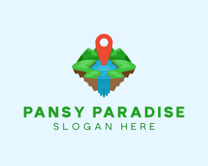 Tourism Paradise Location logo design