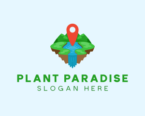 Tourism Paradise Location logo design