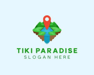 Tourism Paradise Location logo design