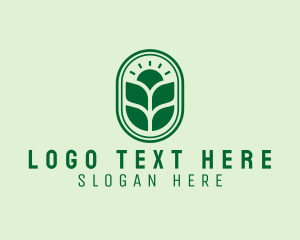 Sunset Crops Planting logo design