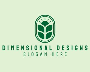 Sunset Crops Planting logo design