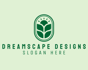 Sunset Crops Planting logo design