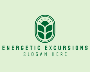 Sunset Crops Planting logo design