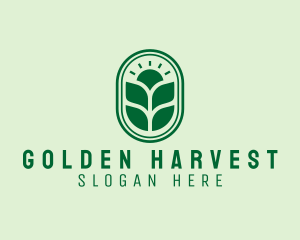 Sunset Crops Planting logo design