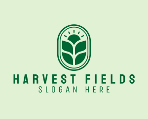 Sunset Crops Planting logo design