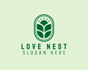 Sunset Crops Planting logo design