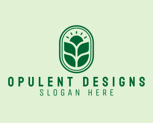 Sunset Crops Planting logo design