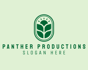 Sunset Crops Planting logo design