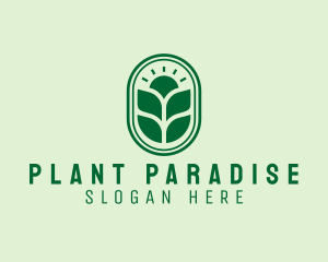 Sunset Crops Planting logo design