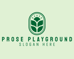 Sunset Crops Planting logo design