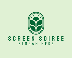 Sunset Crops Planting logo design