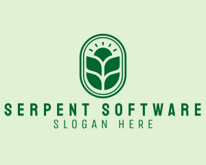 Sunset Crops Planting logo design