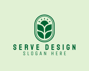 Sunset Crops Planting logo design