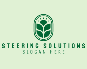 Sunset Crops Planting logo design