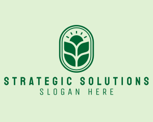 Sunset Crops Planting logo design