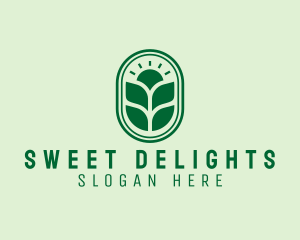 Sunset Crops Planting logo design