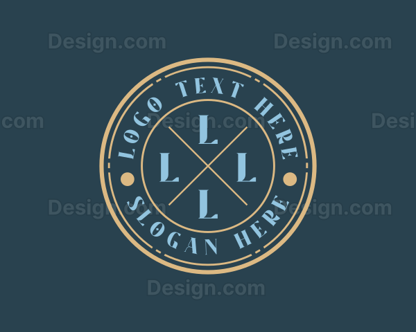 Hipster Fashion Boutique Stamp Logo