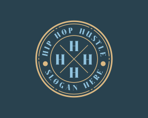 Hipster Fashion Boutique Stamp logo design