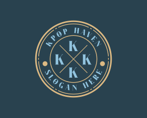 Hipster Fashion Boutique Stamp logo design