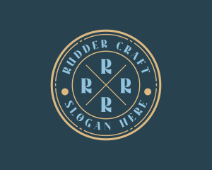 Hipster Fashion Boutique Stamp logo design