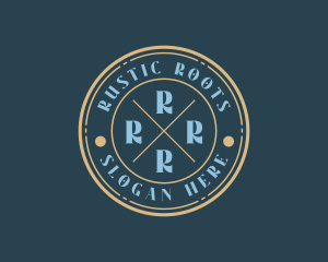 Hipster Fashion Boutique Stamp logo design