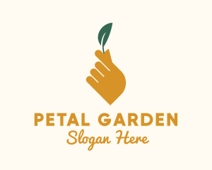 Herb Leaf Hand logo design