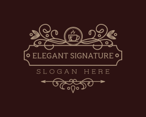 Elegant Coffee Cafe logo design