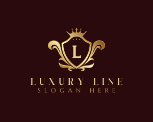 Luxury Crown Shield logo design