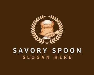 Flour Spoon Sack logo design