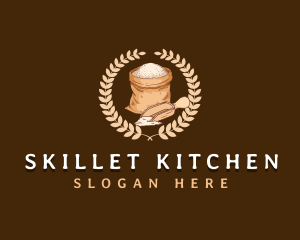 Flour Spoon Sack logo design