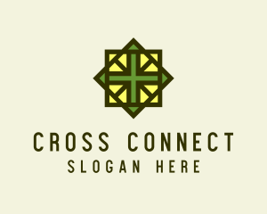Cross Tile Flooring Pattern  Logo