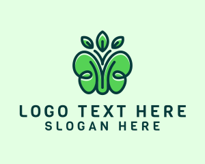 Organic Green Butterfly logo