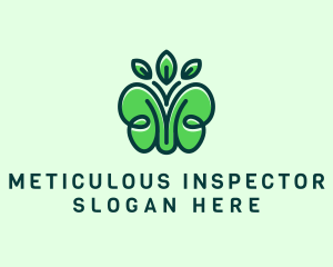 Organic Green Butterfly logo design