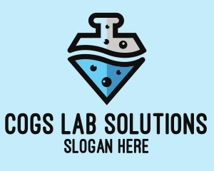 Lab Flask Diamond logo design