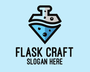 Lab Flask Diamond logo design