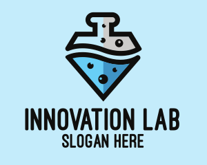 Lab Flask Diamond logo design