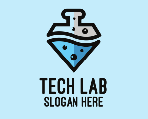 Lab Flask Diamond logo design