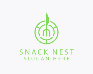 Vegan Restaurant Food logo design