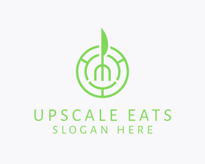 Vegan Restaurant Food logo design