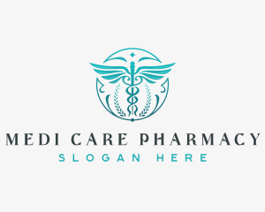 Medical Pharmacy Caduceus logo design