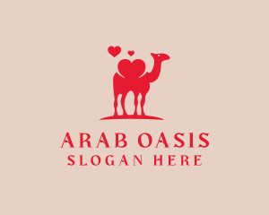 Desert Sand Arab Camel Heart logo